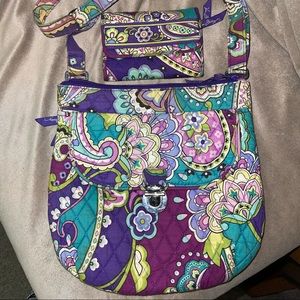 Vera Bradley Heather Purple Paisley Small Hipster Crossbody